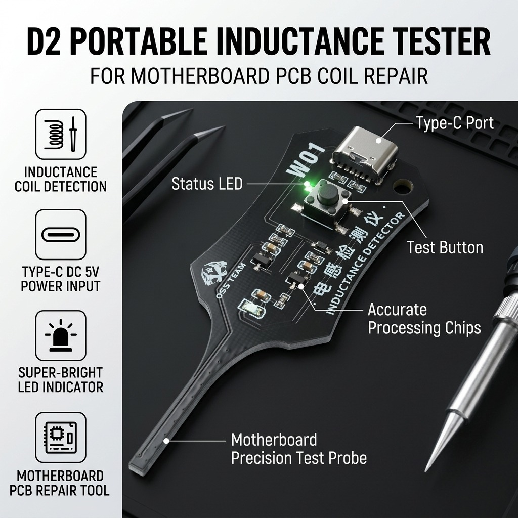 Co Detector Plug - D2 Inductantietester Type C Power LED